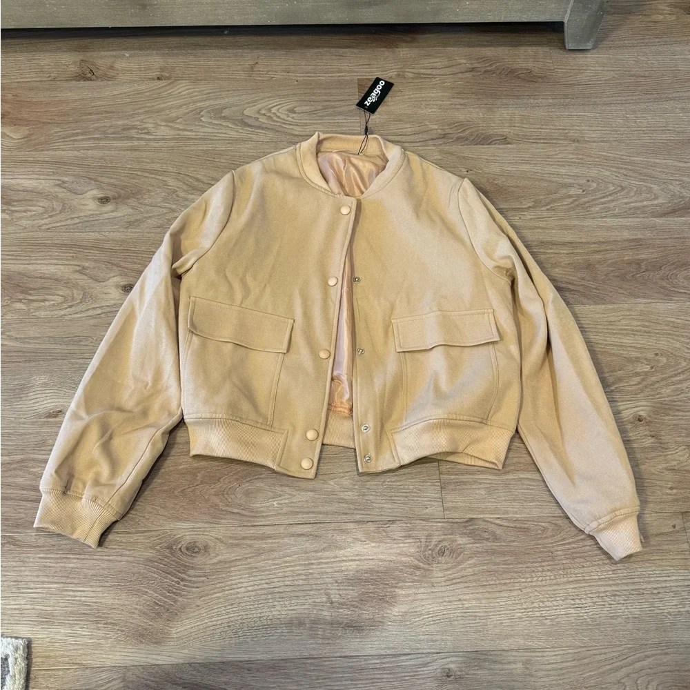 Tan Bomber Jacket - Picture 1 of 2